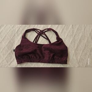 Women's Burgundy Sports Bra